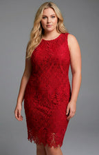 Vestido rojo de guipiur - VESTIDO XL Boutiquemirel 