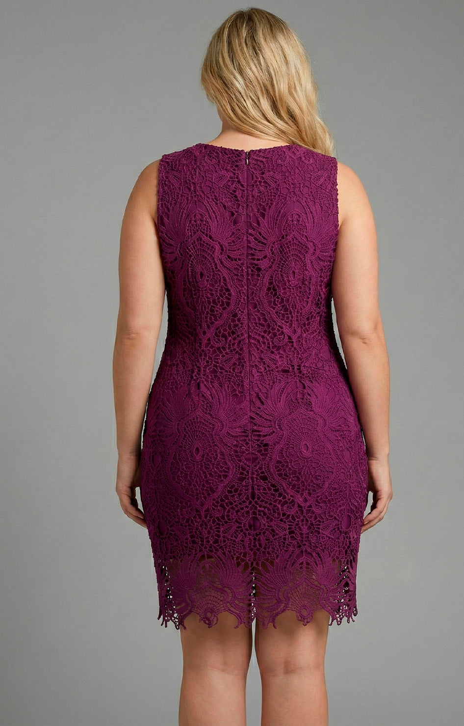Vestido morado de guipiur - VESTIDO XL Boutiquemirel 