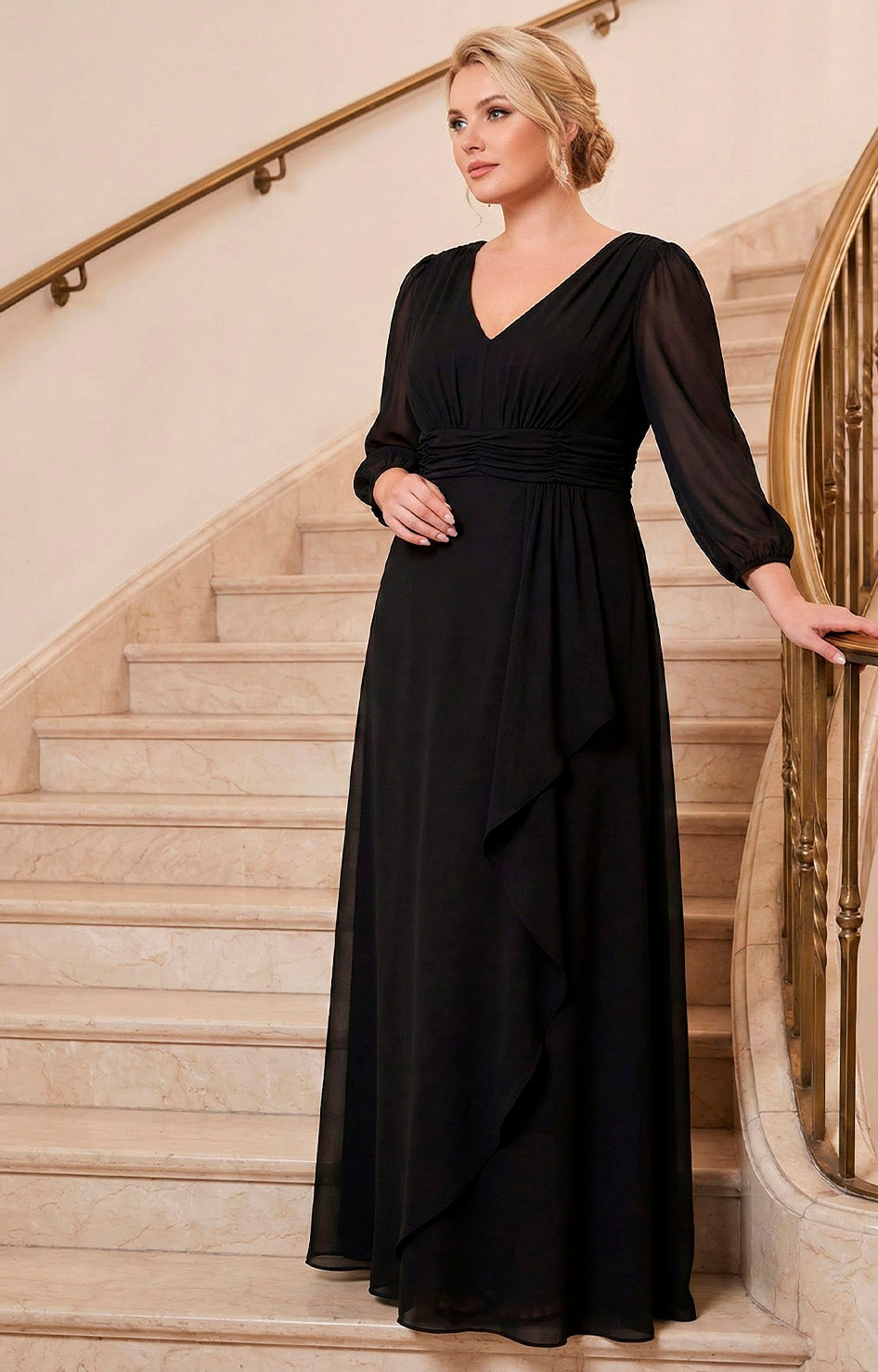 Vestido negro largo - VESTIDO XL Boutiquemirel 