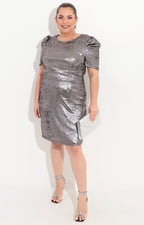 Vestido corto plata - VESTIDO Boutiquemirel 