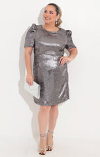 Vestido corto plata - VESTIDO Boutiquemirel 