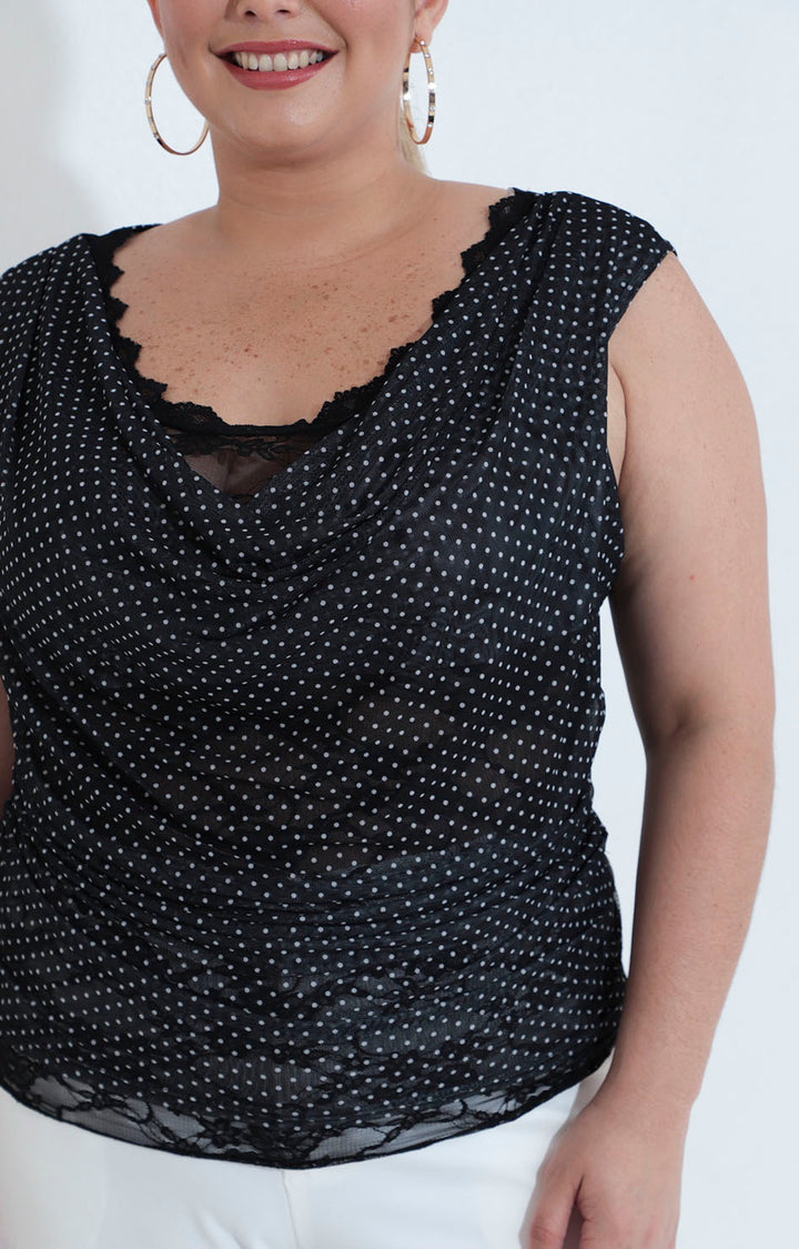 Blusa negra estampada - BLUSA XL Boutiquemirel 
