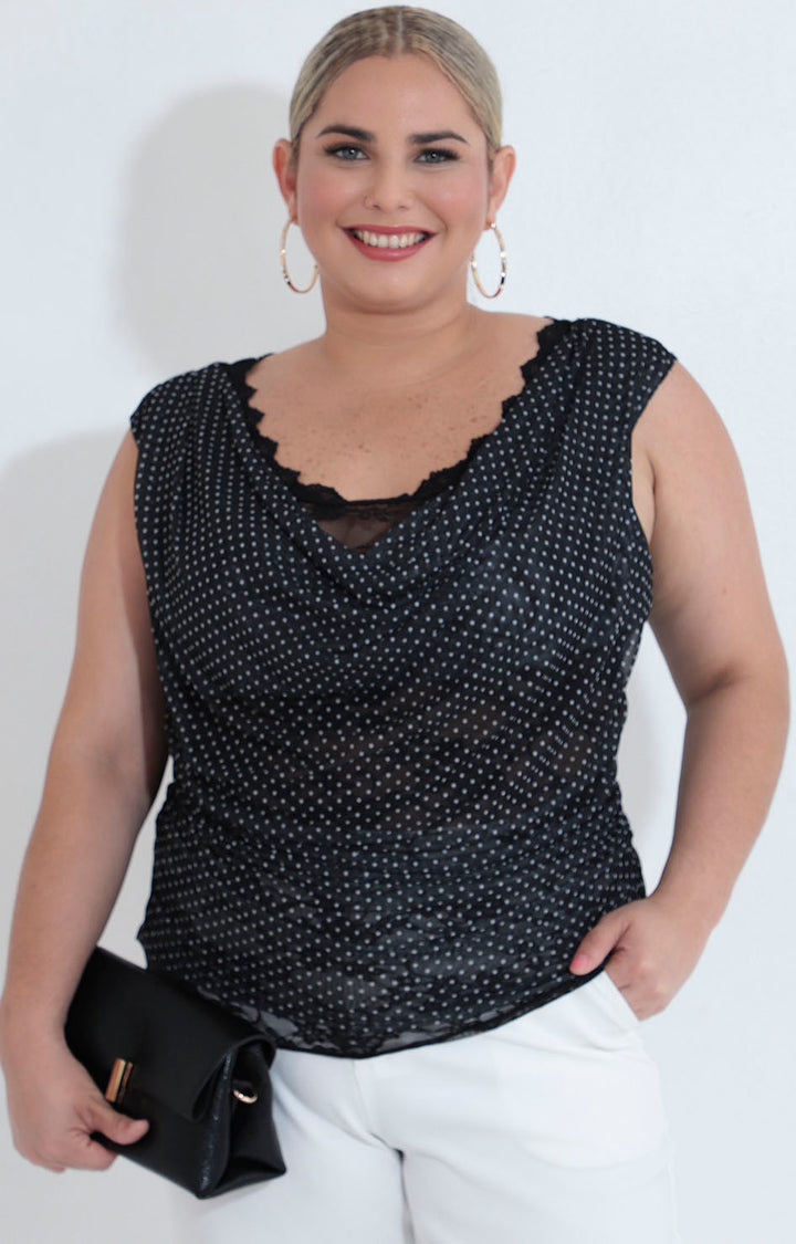 Blusa negra estampada - BLUSA XL Boutiquemirel 