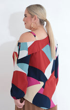 Blusa azul estampada - BLUSA XL Boutiquemirel 