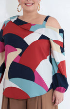 Blusa azul estampada - BLUSA XL Boutiquemirel 
