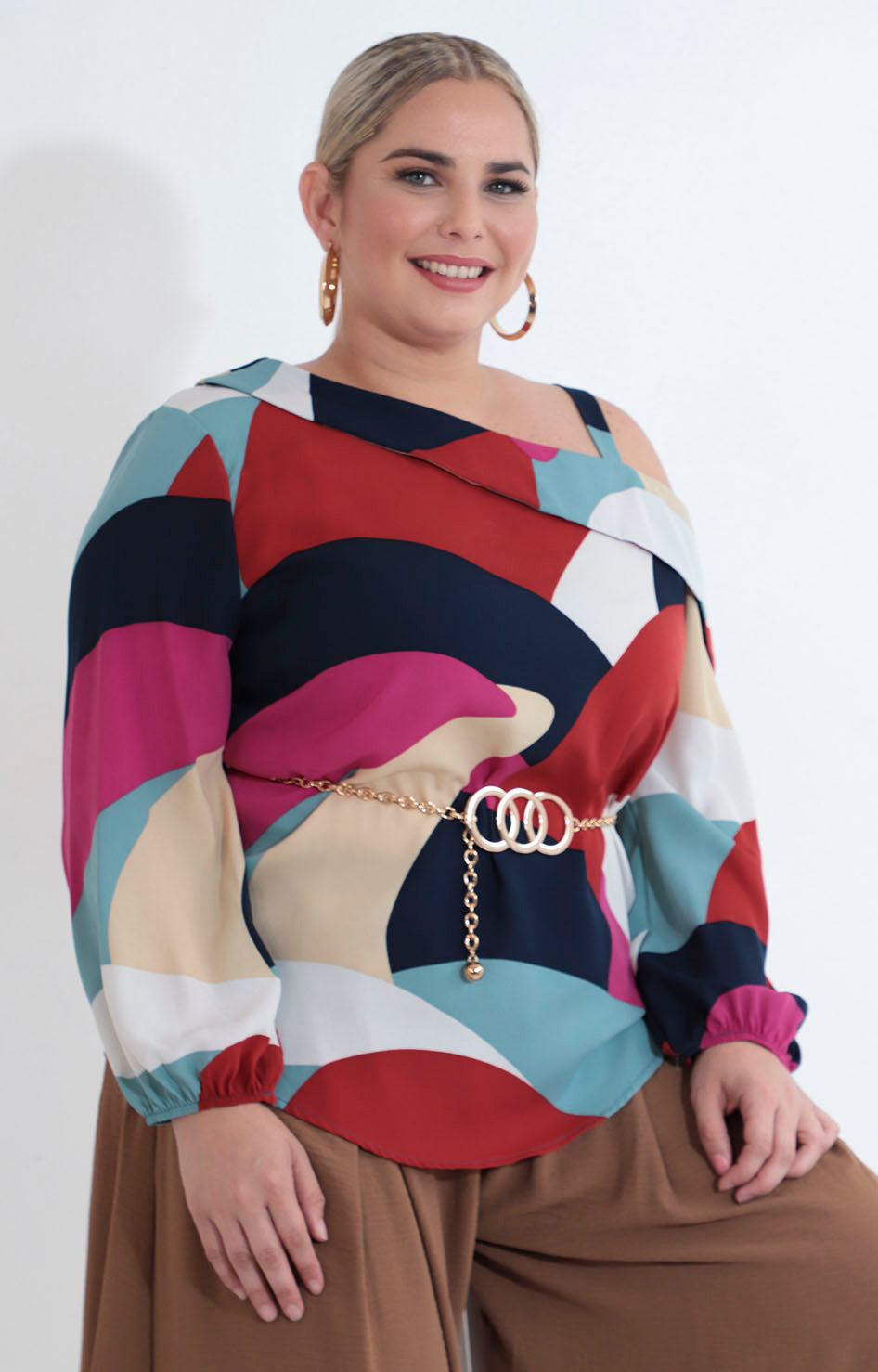 Blusa azul estampada - BLUSA XL Boutiquemirel 