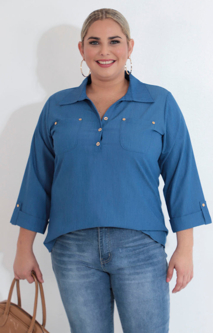 Camisera azul - BLUSA XL Boutiquemirel 