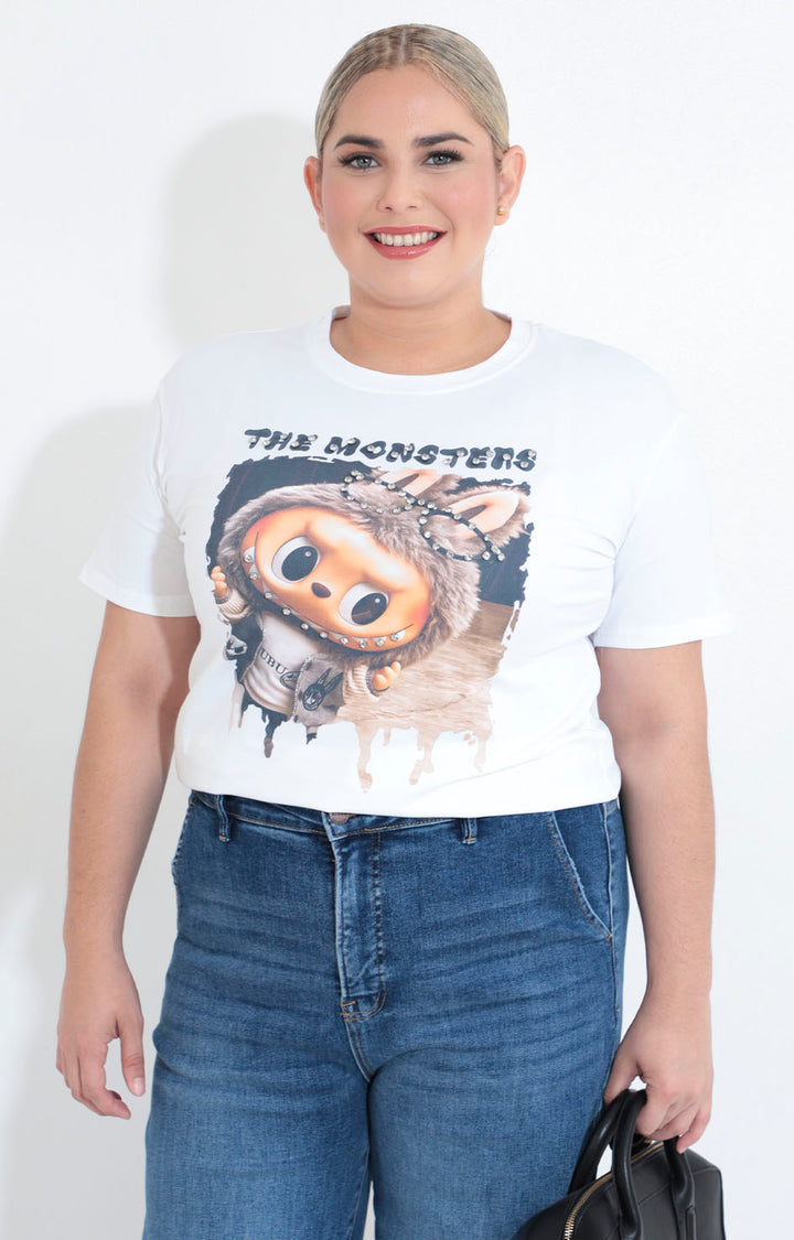 Blusa blanca labubu - BLUSA XL Boutiquemirel 