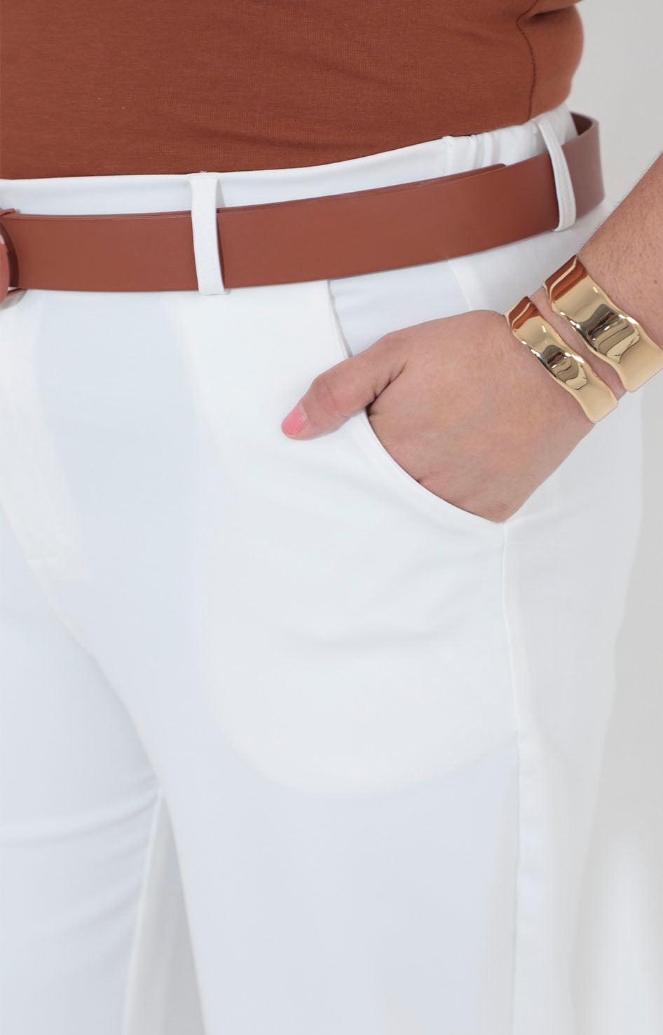 Pantalón recto blanco - PANTALON XL Boutiquemirel 