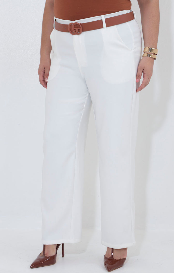 Pantalón recto blanco - PANTALON XL Boutiquemirel 