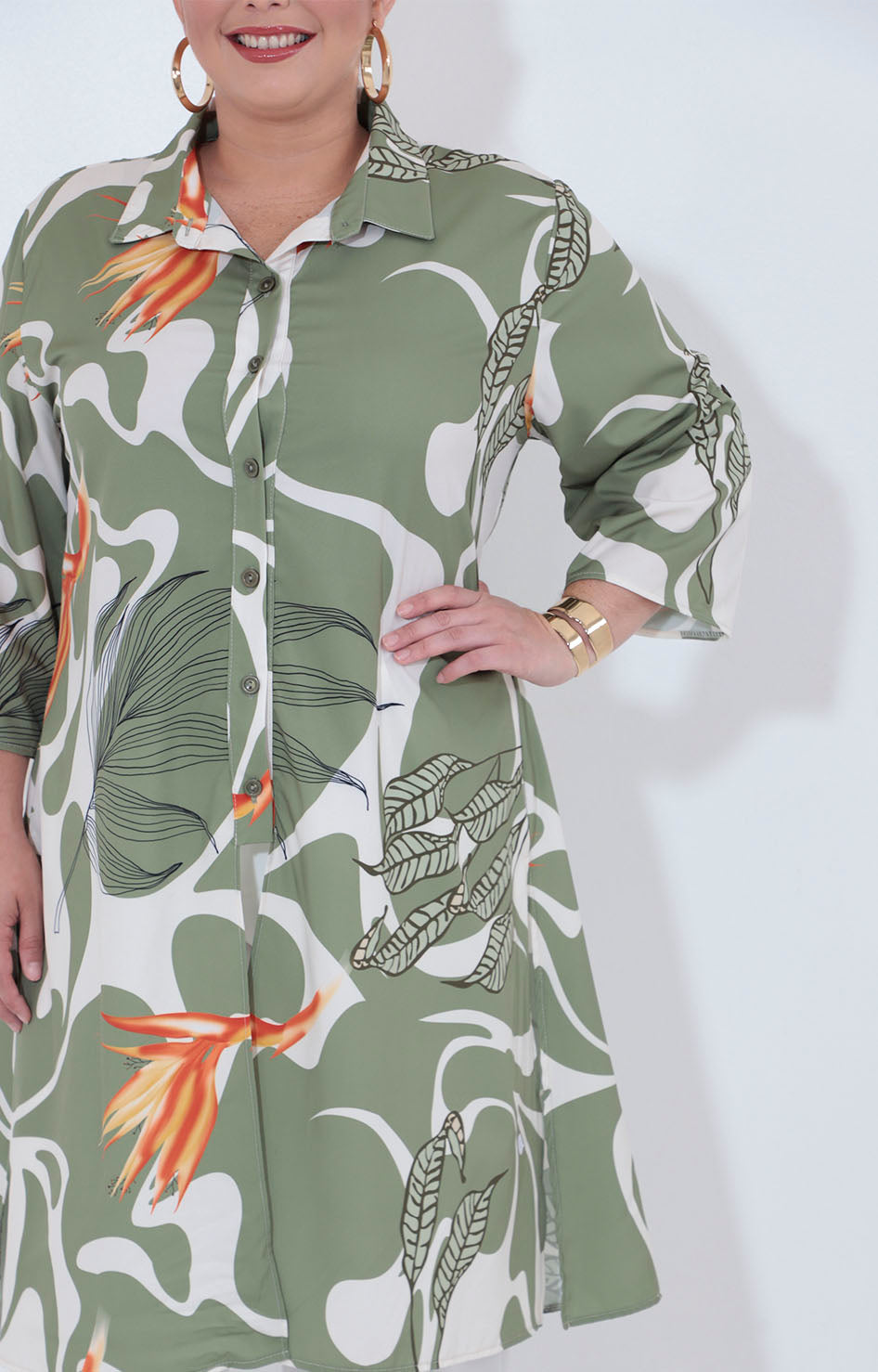 Blusón verde estampada - BLUSA XL Boutiquemirel 