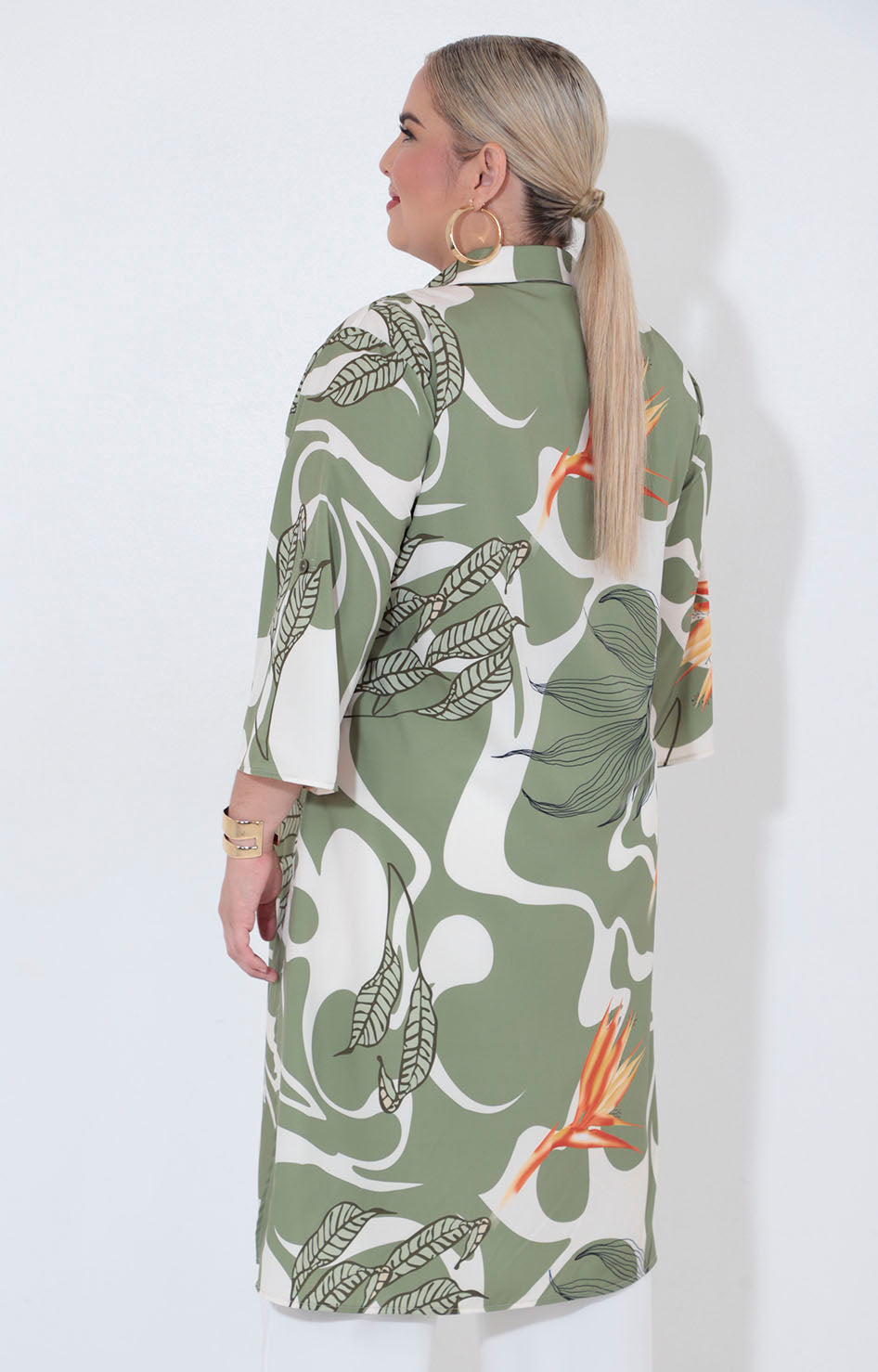 Blusón verde estampada - BLUSA XL Boutiquemirel 