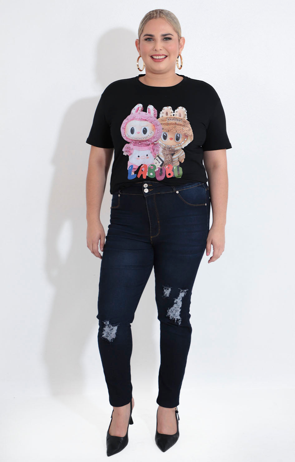 Blusa negra labubu - BLUSA XL Boutiquemirel 