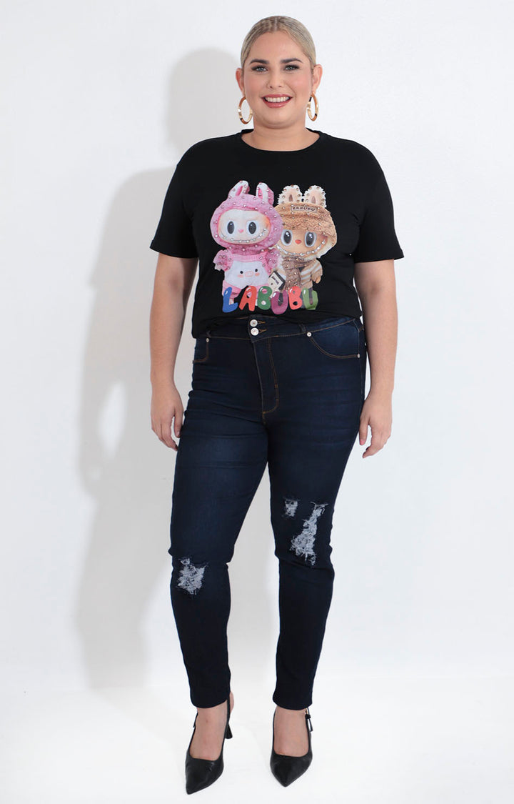 Blusa negra labubu - BLUSA XL Boutiquemirel 