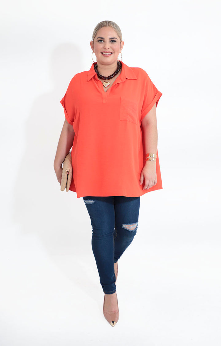 Camisera naranja - BLUSA XL Boutiquemirel 