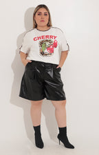 Short negro de vinipiel - SHORT Boutiquemirel 
