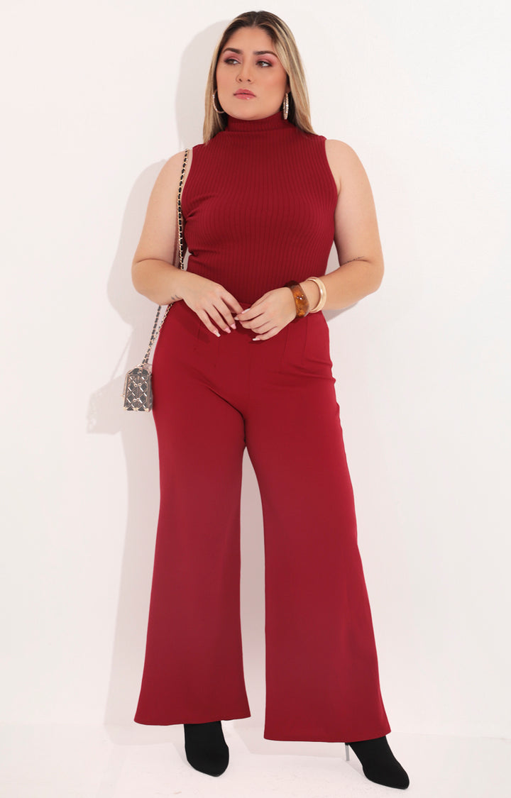 Pantalon rojo recto - PANTALON Boutiquemirel 