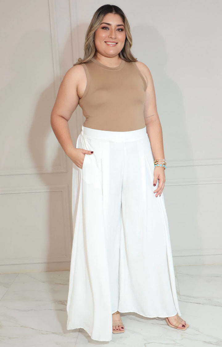 Pantalón blanco amplio - PANTALON Boutiquemirel 