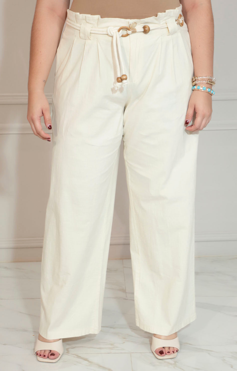 Pantalón beige recto - PANTALON XL Boutiquemirel 