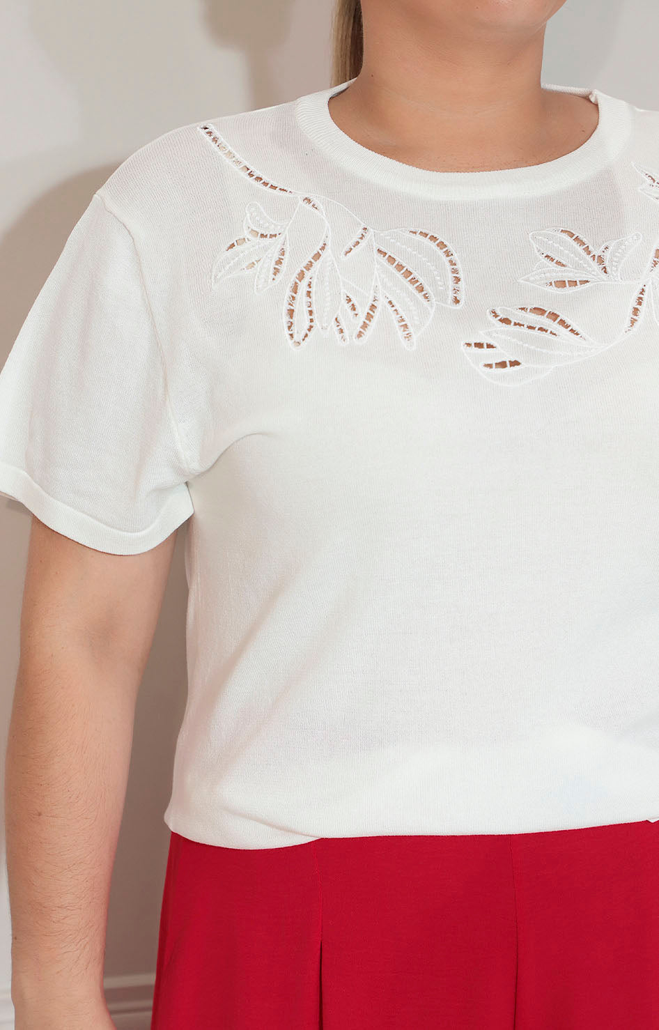 Blusa blanca bordada - BLUSA XL Boutiquemirel 