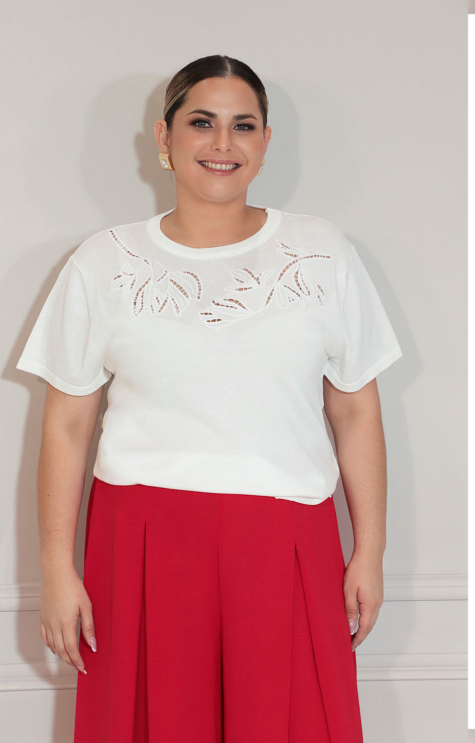 Blusa blanca bordada - BLUSA XL Boutiquemirel 