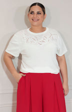 Blusa blanca bordada - BLUSA XL Boutiquemirel 