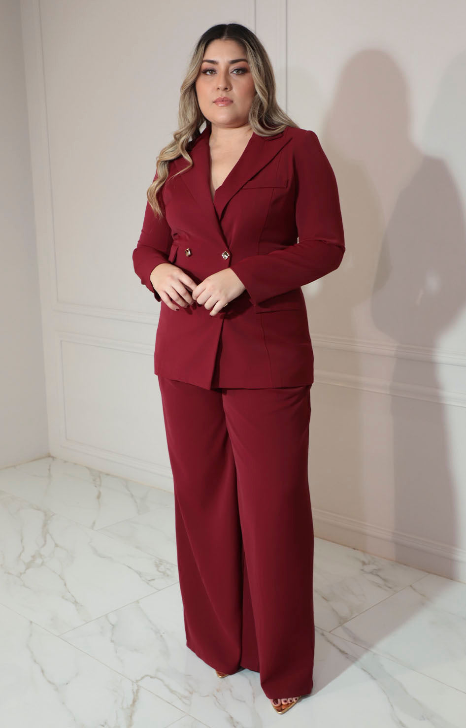 Conjunto vino de saco y pantalón - CONJUNTO XL Boutiquemirel 