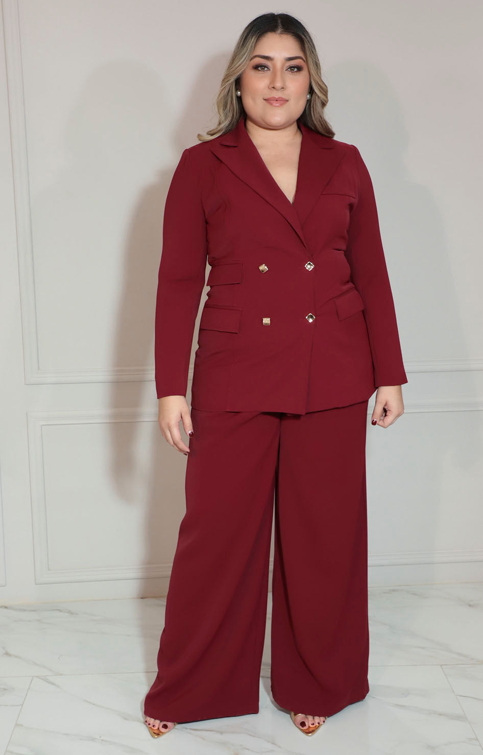 Conjunto vino de saco y pantalón - CONJUNTO XL Boutiquemirel 