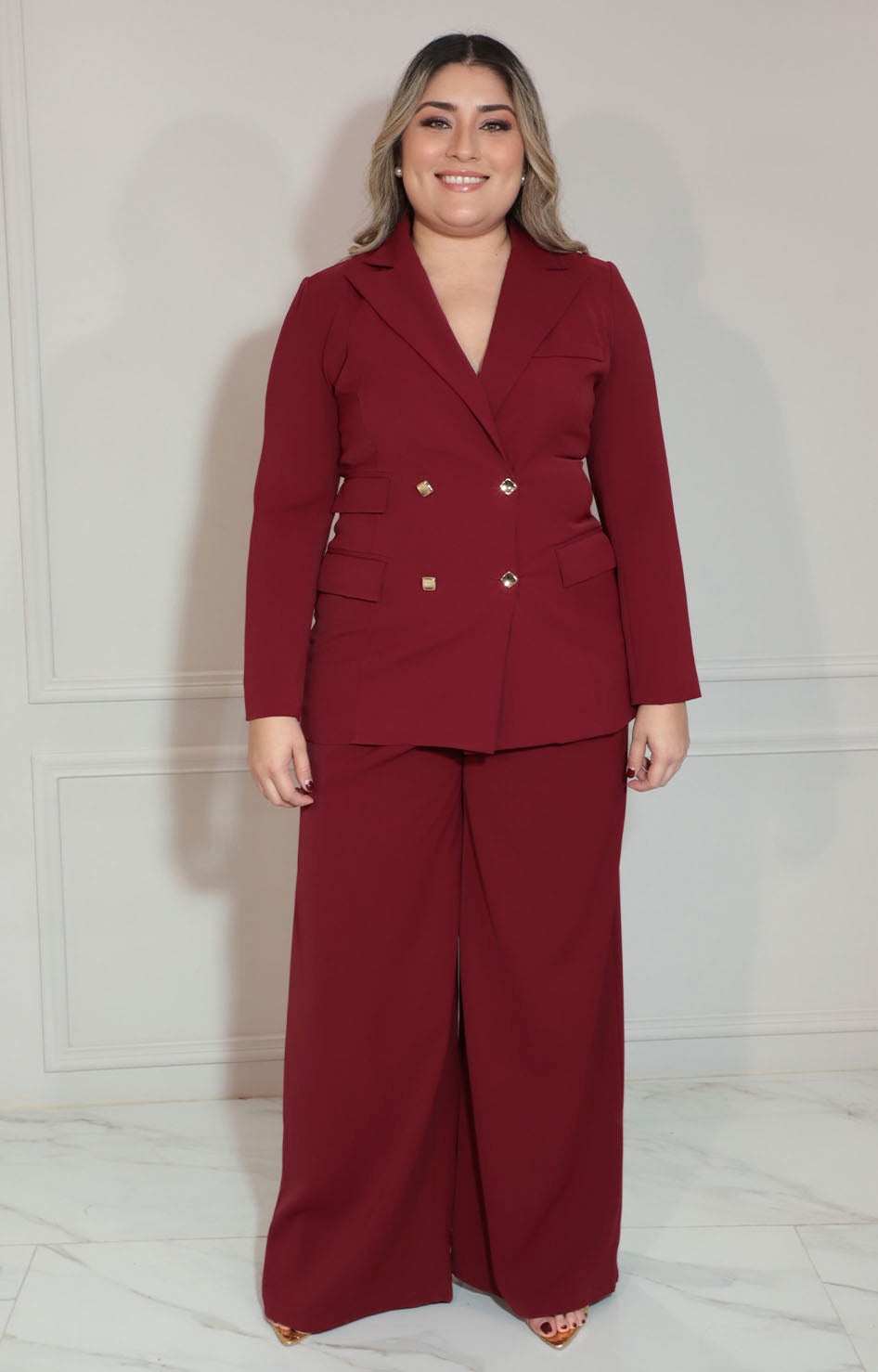 Conjunto vino de saco y pantalón - CONJUNTO XL Boutiquemirel 