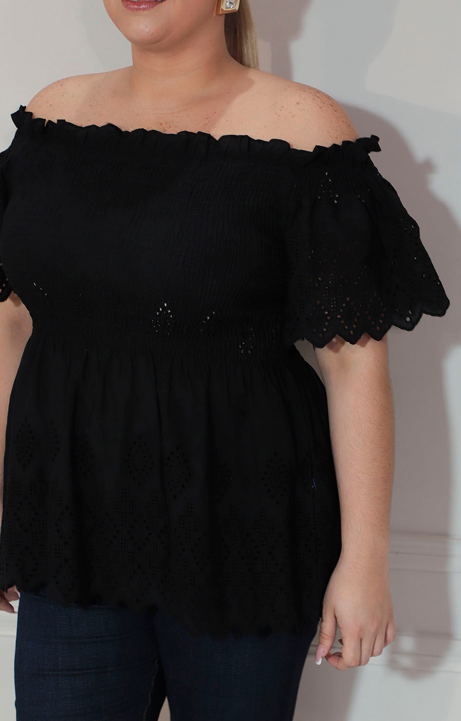 Blusa off-shoulder negra - BLUSA XL Boutiquemirel 