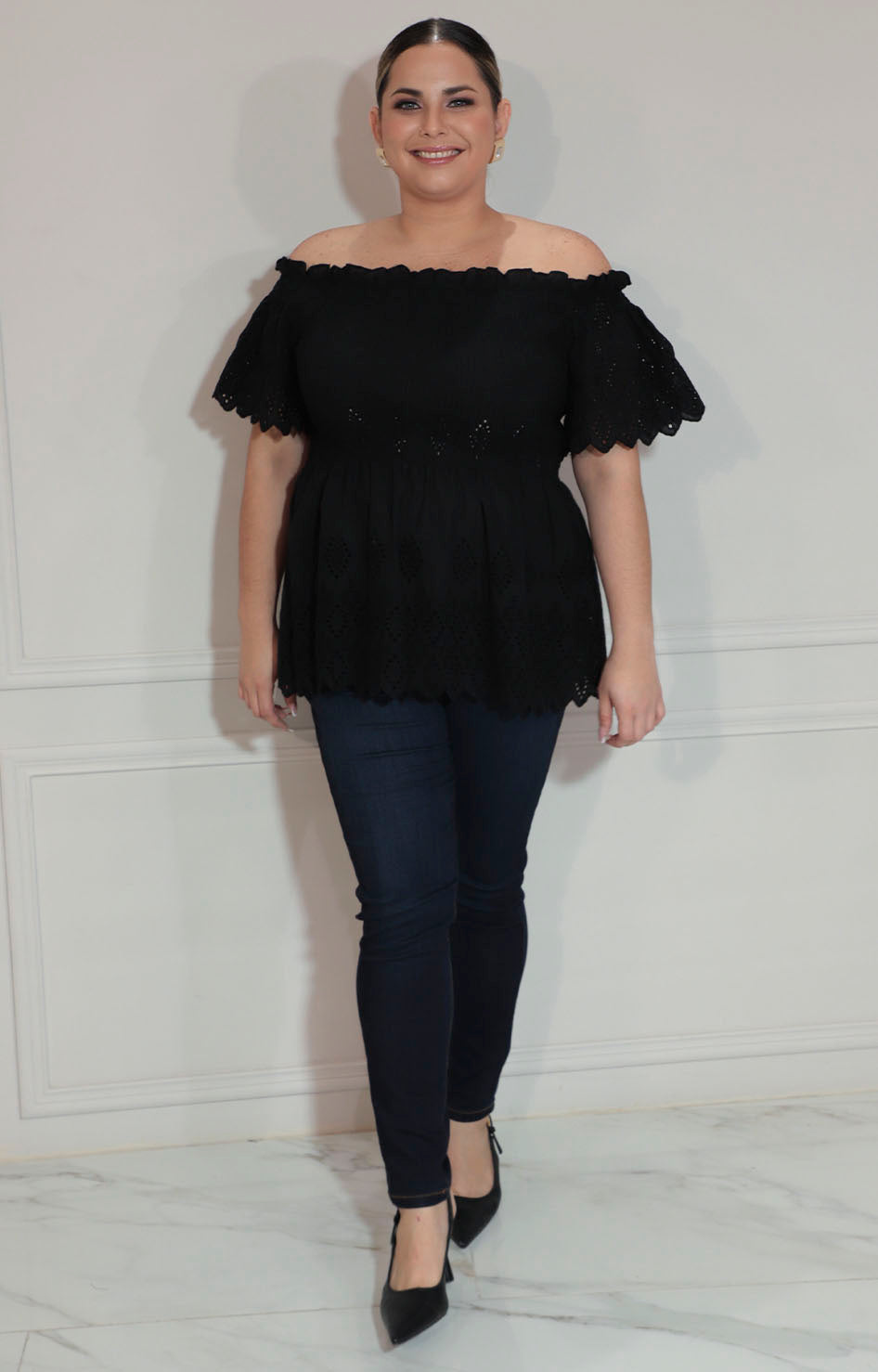 Blusa off-shoulder negra - BLUSA XL Boutiquemirel 