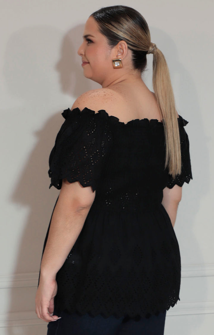 Blusa off-shoulder negra - BLUSA XL Boutiquemirel 