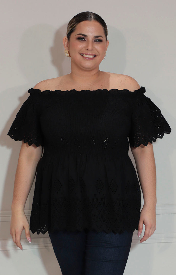 Blusa off-shoulder negra - BLUSA XL Boutiquemirel 