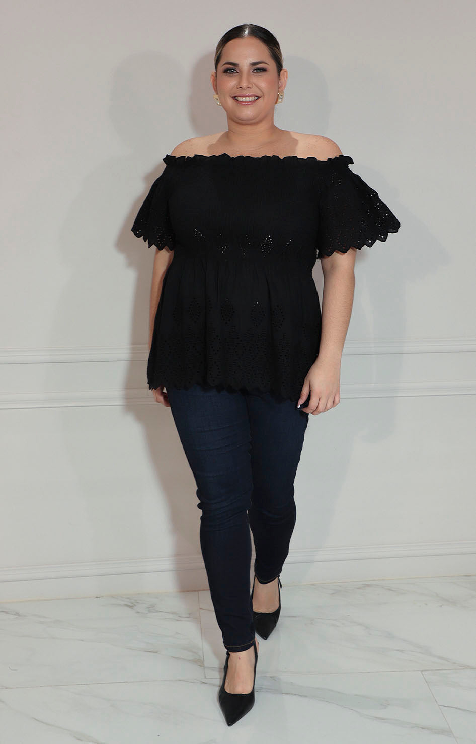 Blusa off-shoulder negra - BLUSA XL Boutiquemirel 