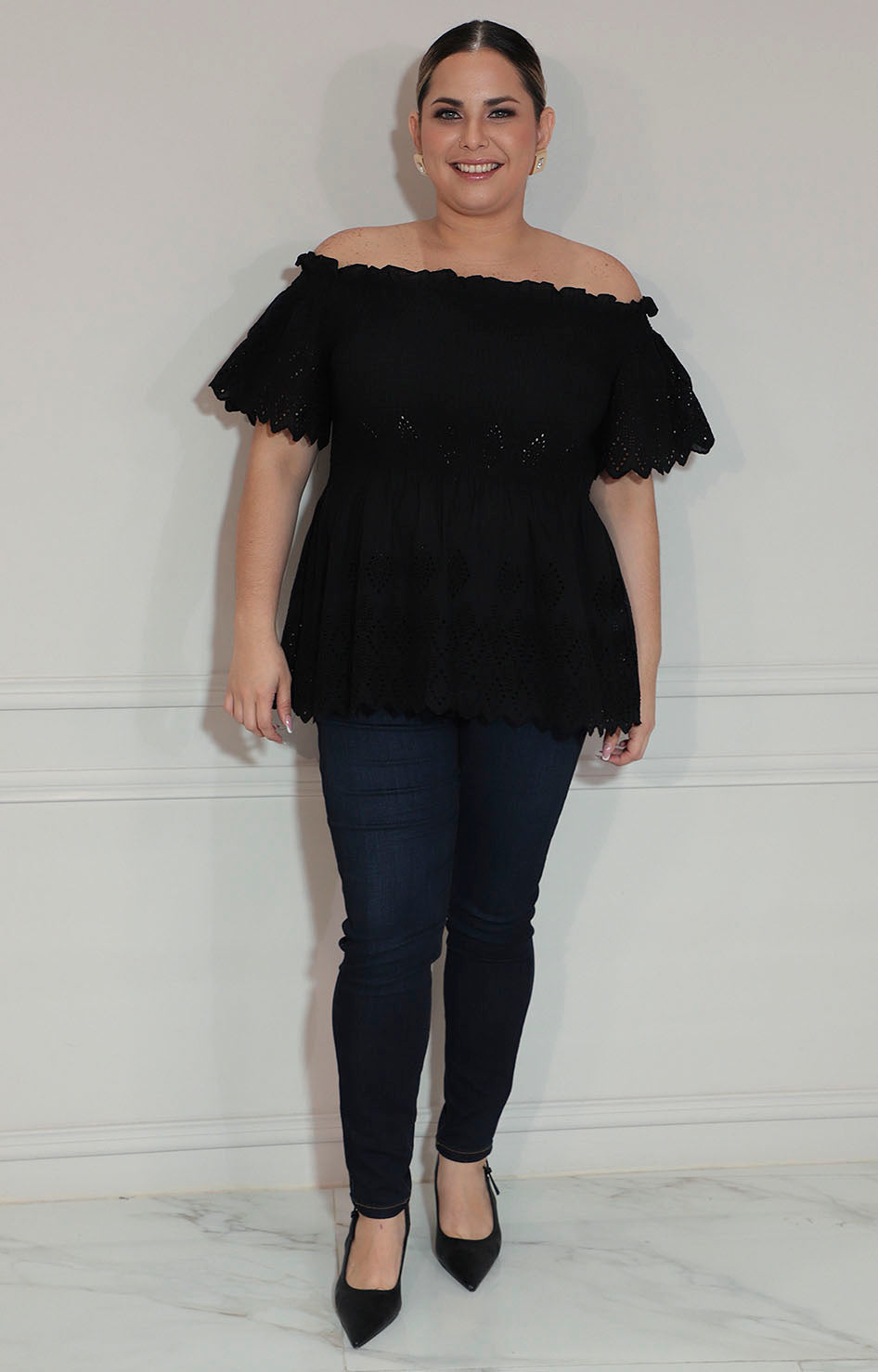 Blusa off-shoulder negra - BLUSA XL Boutiquemirel 