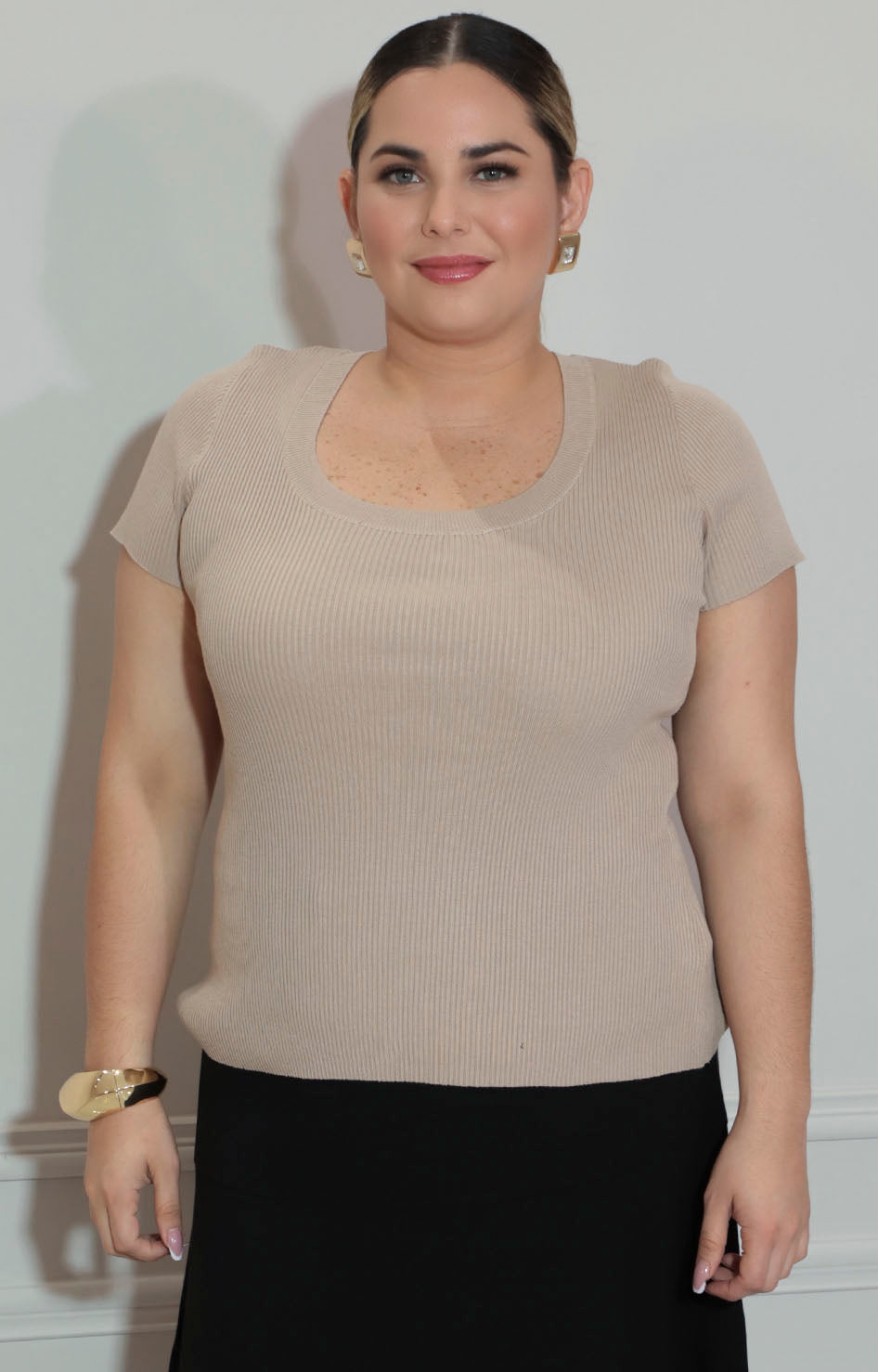 Blusa beige con lazo - BLUSA XL Boutiquemirel 