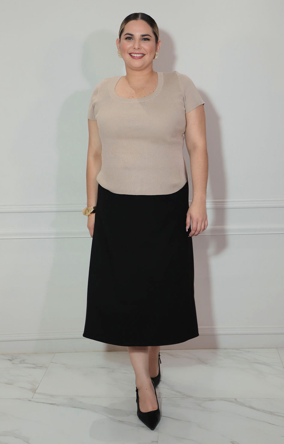 Blusa beige con lazo - BLUSA XL Boutiquemirel 