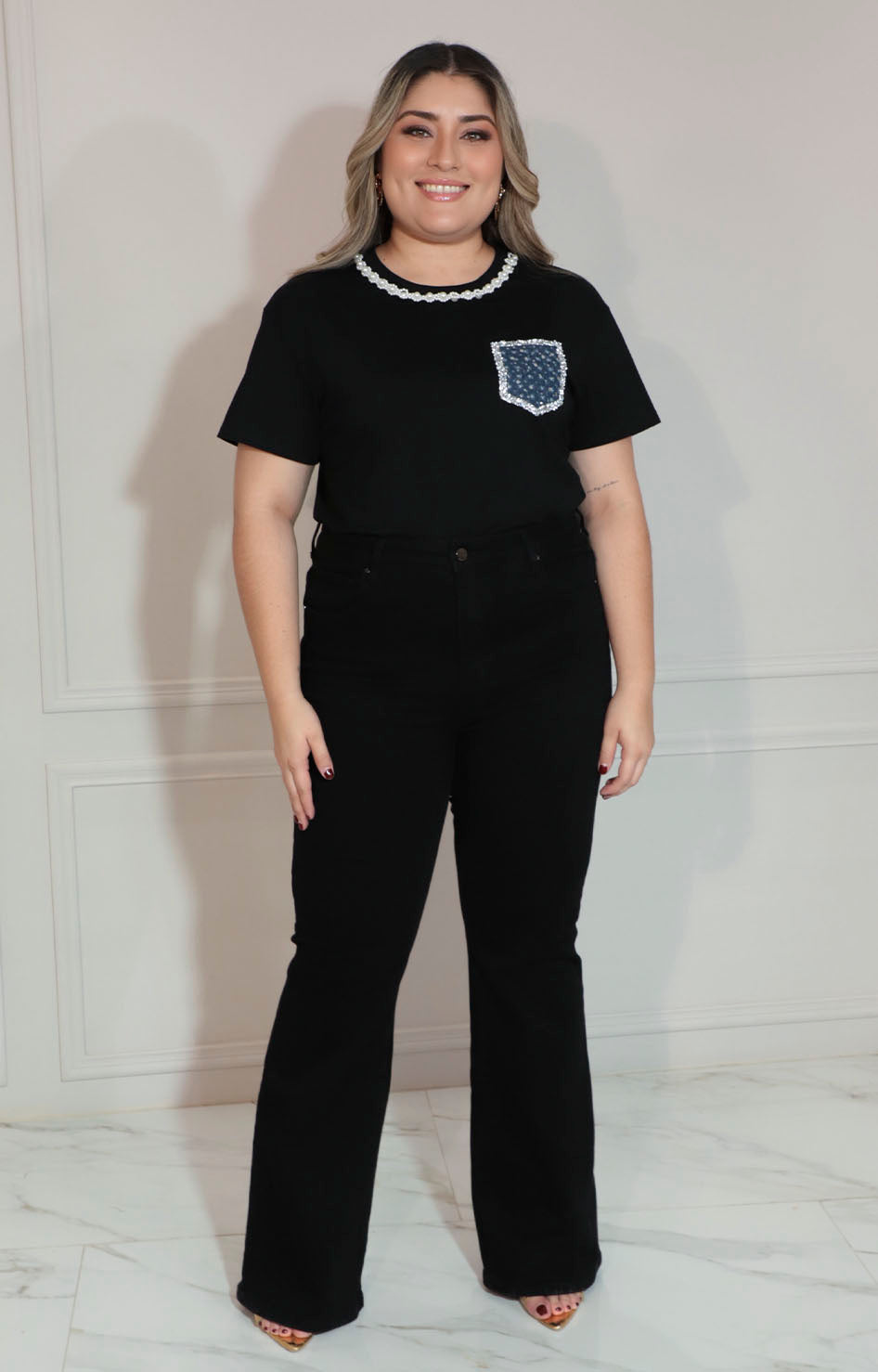 Pantalón negro flare - PANTALON XL Boutiquemirel 