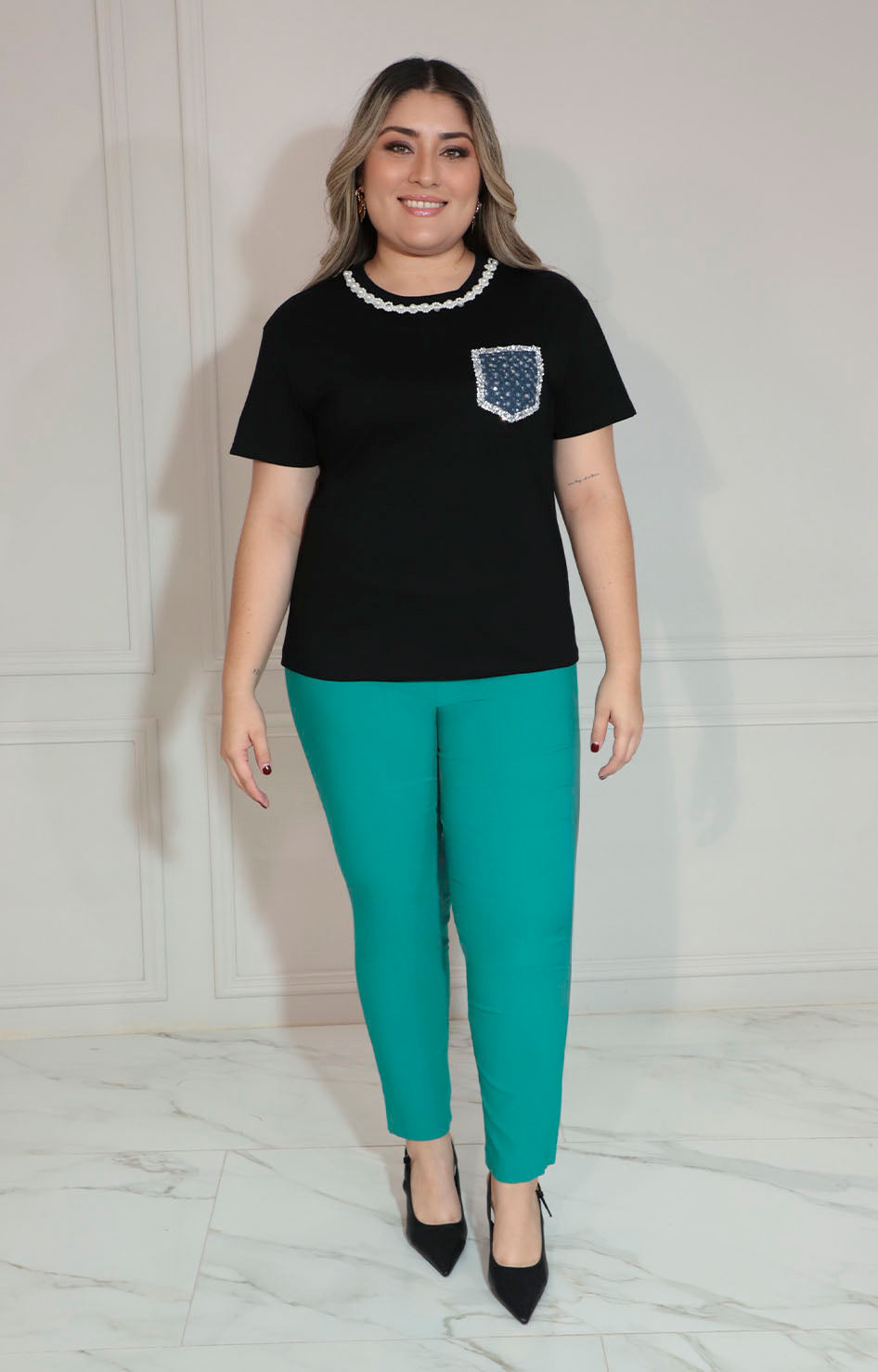Pantalón recto verde - PANTALON XL Boutiquemirel 