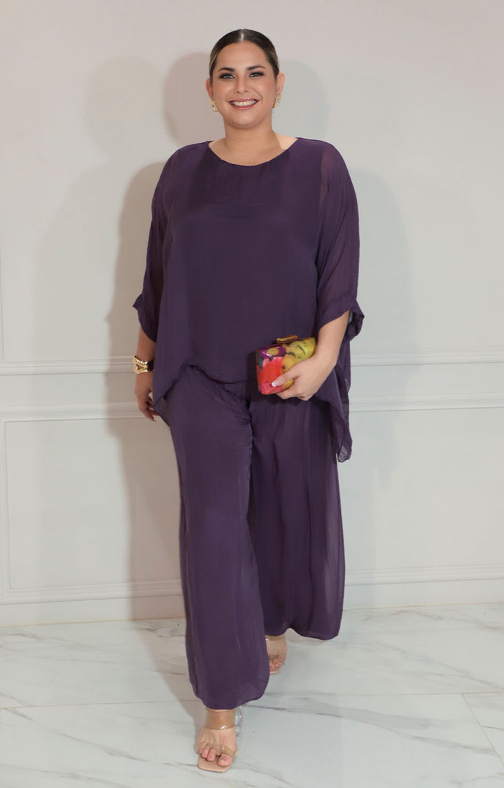 Conjunto de seda morado - CONJUNTO XL Boutiquemirel 