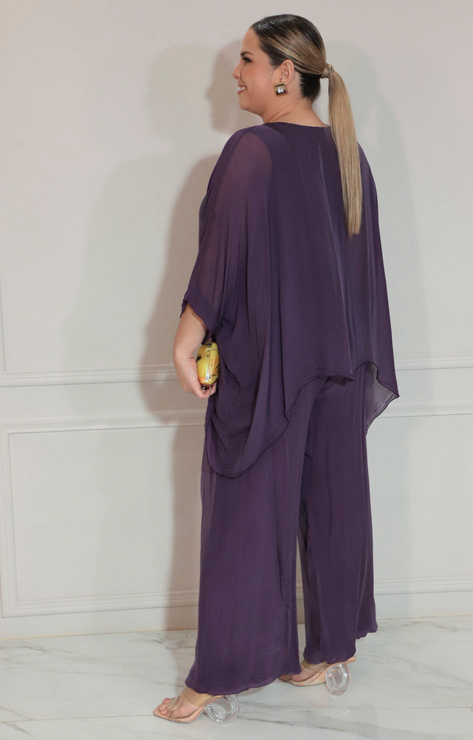 Conjunto de seda morado - CONJUNTO XL Boutiquemirel 