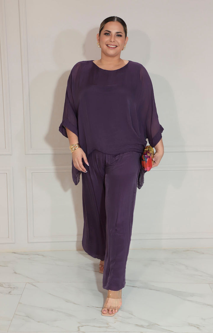 Conjunto de seda morado - CONJUNTO XL Boutiquemirel 