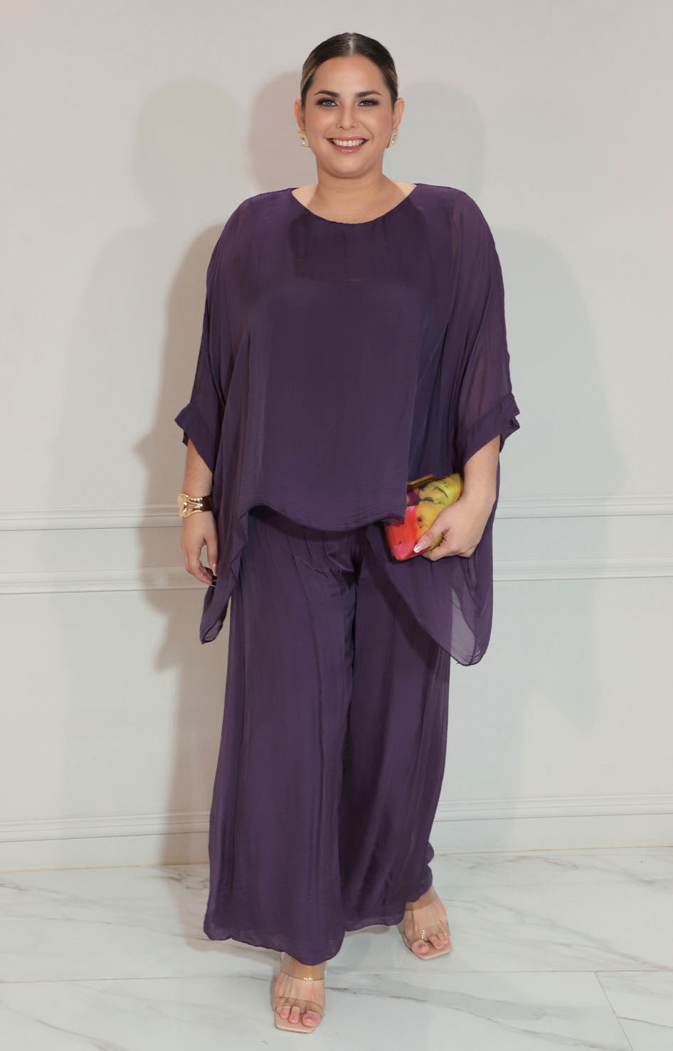 Conjunto de seda morado - CONJUNTO XL Boutiquemirel 