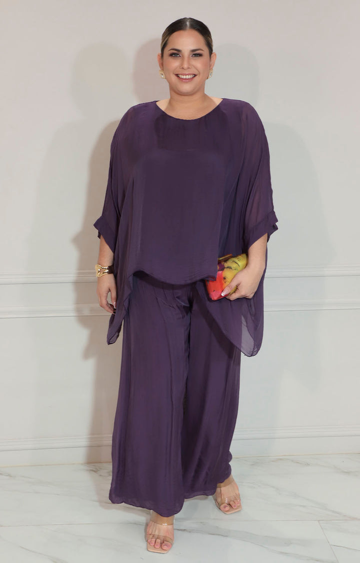 Conjunto de seda morado - CONJUNTO XL Boutiquemirel 