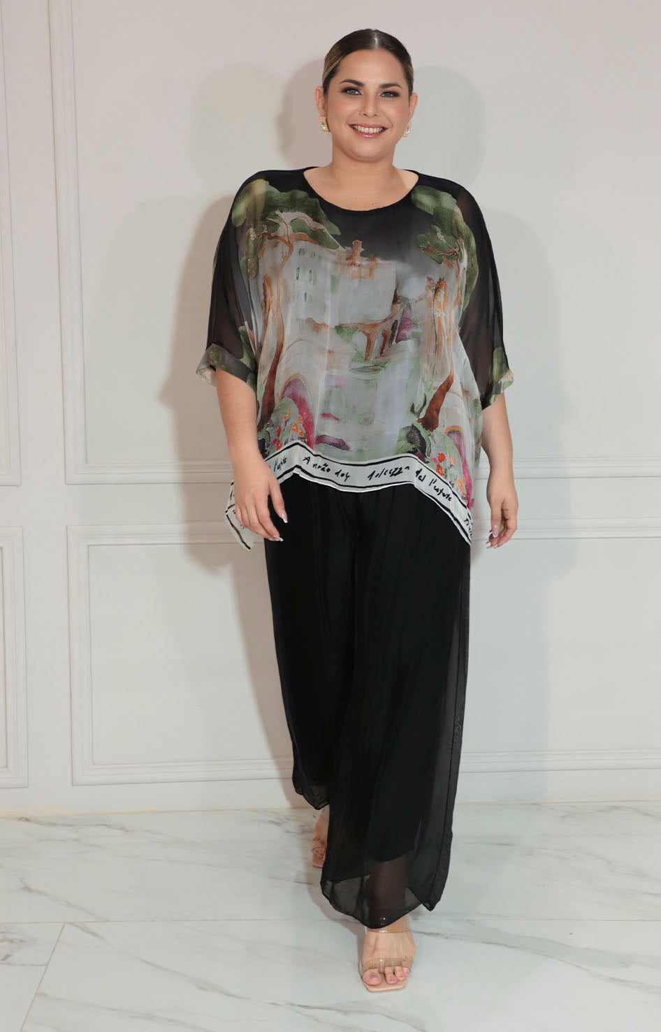 Conjunto negro estampado - CONJUNTO XL Boutiquemirel 