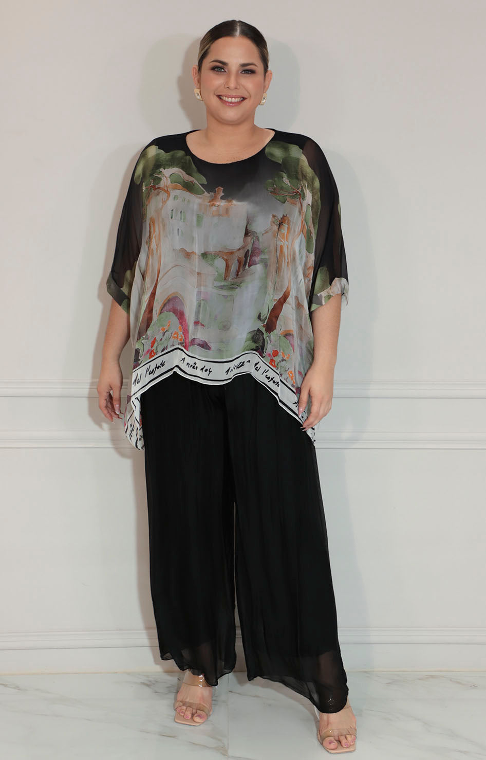 Conjunto negro estampado - CONJUNTO XL Boutiquemirel 