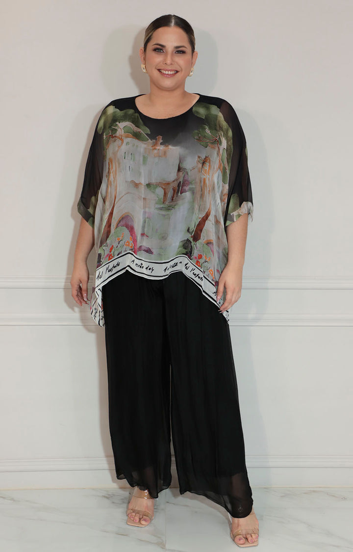 Conjunto negro estampado - CONJUNTO XL Boutiquemirel 