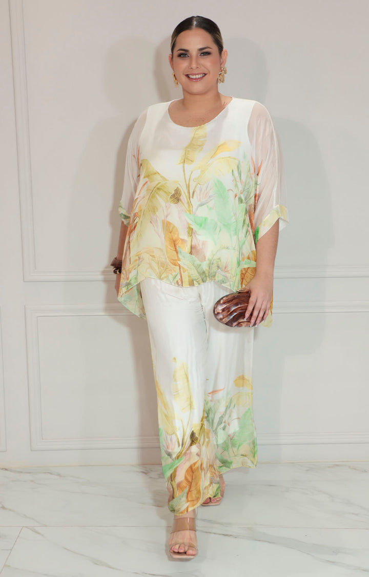 Conjunto beige estampado - CONJUNTO XL Boutiquemirel 