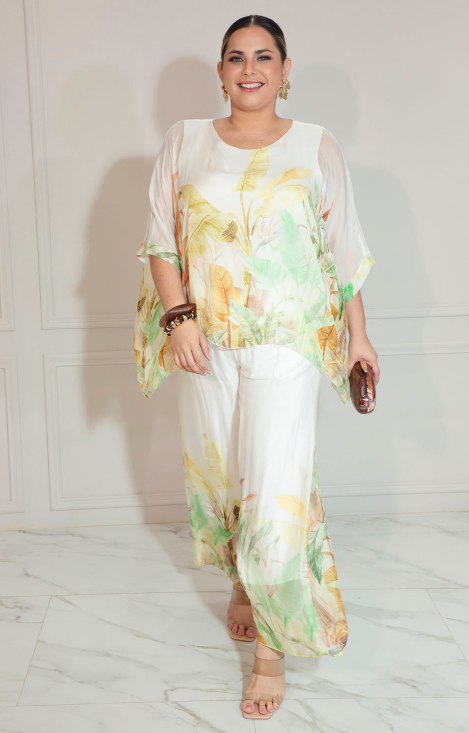 Conjunto beige estampado - CONJUNTO XL Boutiquemirel 