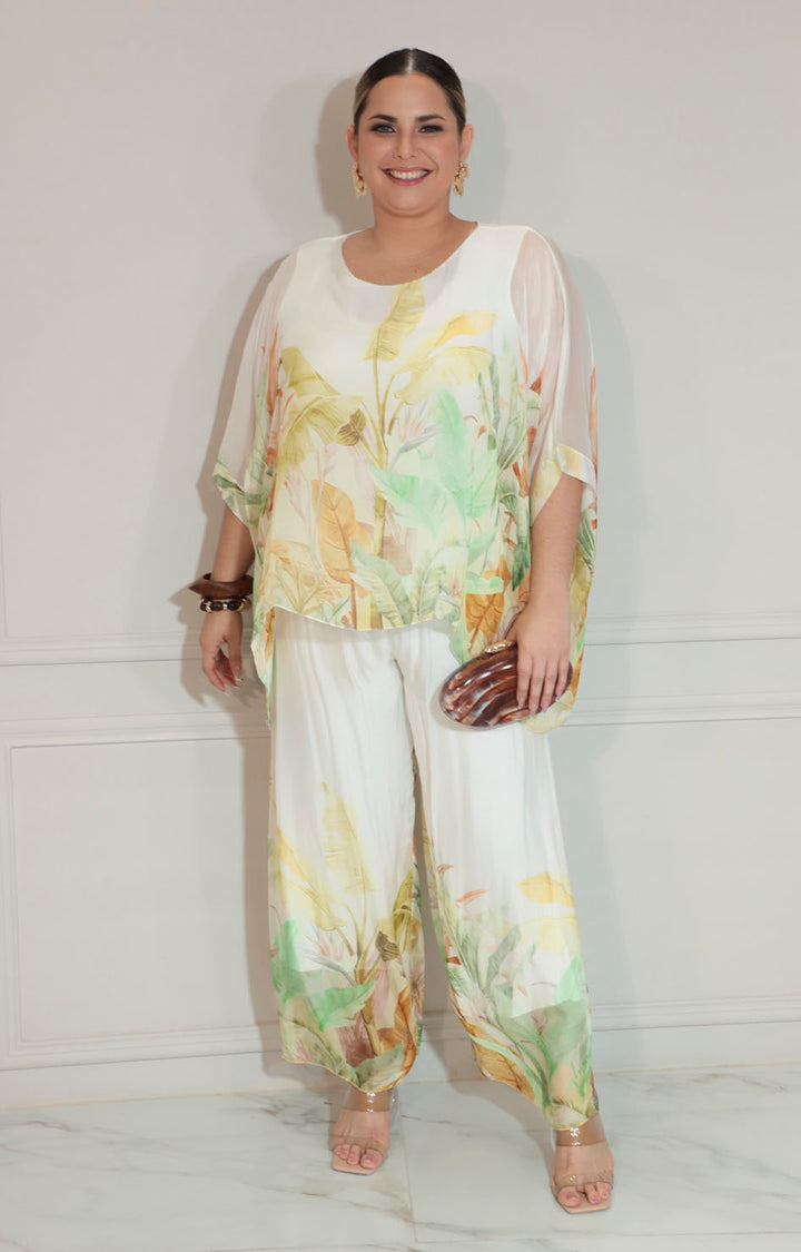 Conjunto beige estampado - CONJUNTO XL Boutiquemirel 